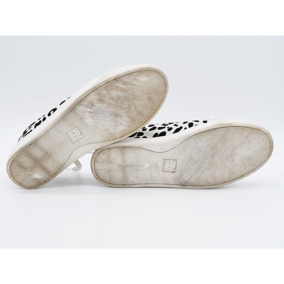 Topshop Womens 7 Sneakers White Black Leopard Print Low Top Lace Up Casual Shoes - Picture 11 of 11